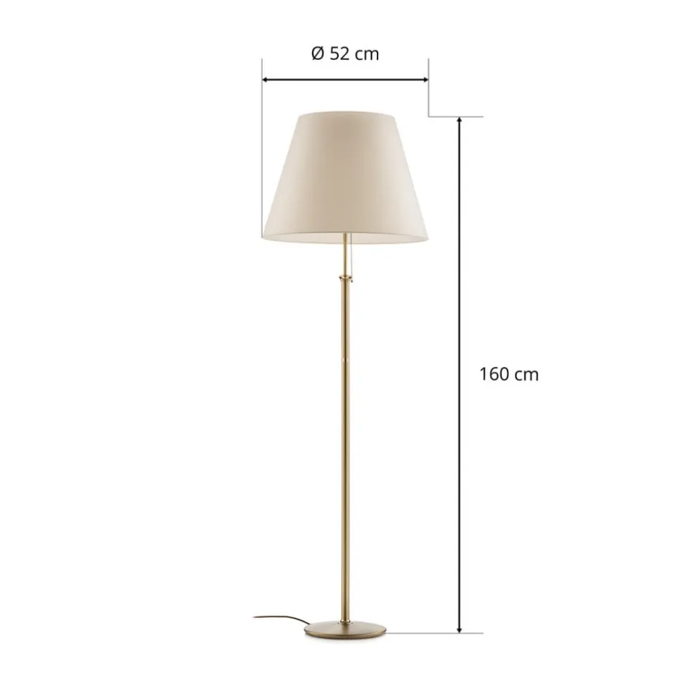 Vloerlamp Royce met plafondlamp crème