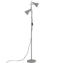 Vloerlamp School met twee spots, grijs