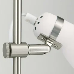 Vloerlamp School met twee spots, wit