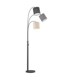 Vloerlamp Shade, zand/grijs/zwart, 3-lamps