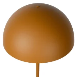 Vloerlamp Siemon van staal, Ø 35 cm, okergeel