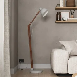 Vloerlamp Skansen, verstelbaar, grijs