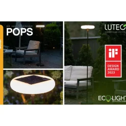 Vloerlamp solar Pops, USB, touchdimmer, IP54
