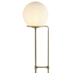 Vloerlamp Sphere in messing antiek met glasbol