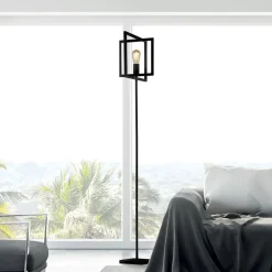 Vloerlamp Squares, zwart