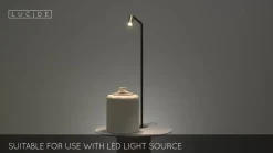 Vloerlamp Sybil draai- en zwenkbaar zwart/goud