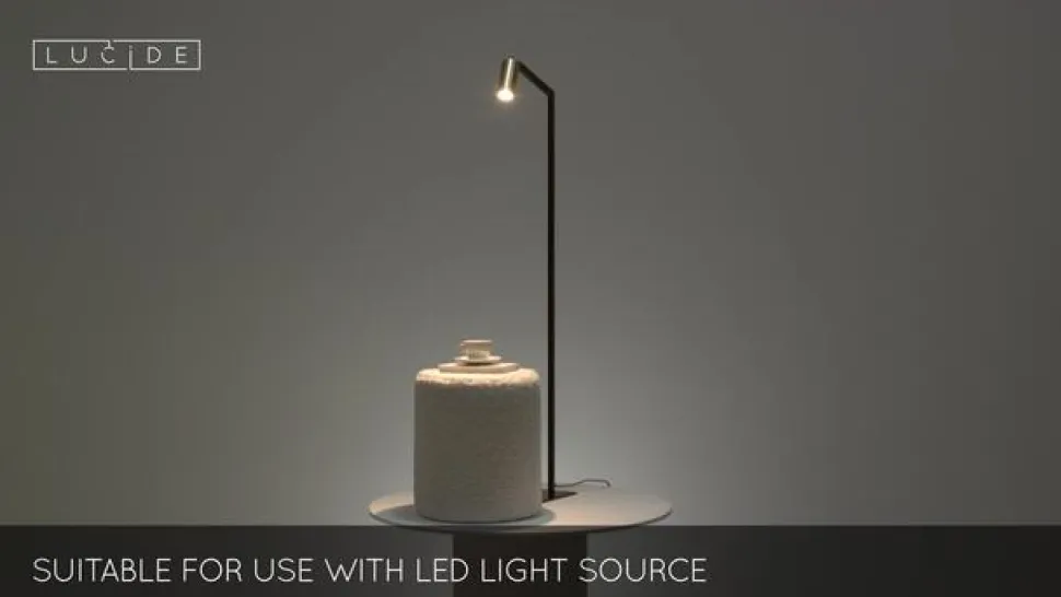 Vloerlamp Sybil draai- en zwenkbaar zwart/goud