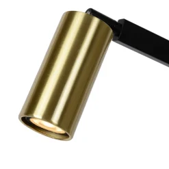 Vloerlamp Sybil draai- en zwenkbaar zwart/goud