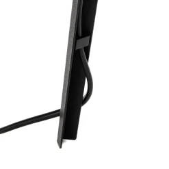 Vloerlamp Tago, driepoot, kap zwart/zilver