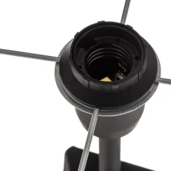 Vloerlamp Tago, driepoot, kap zwart/zilver