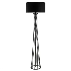 Vloerlamp Tall 13470, zwart, canvas, hoogte 175 cm