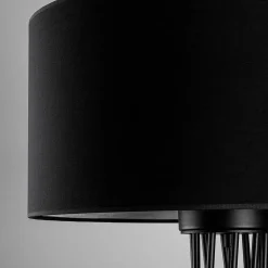 Vloerlamp Tall 13470, zwart, canvas, hoogte 175 cm