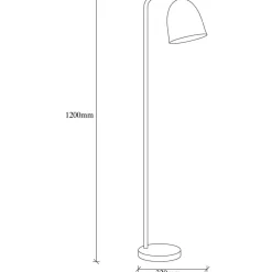 Vloerlamp Tattoo 4090, zwart, metaal, hoogte 120 cm