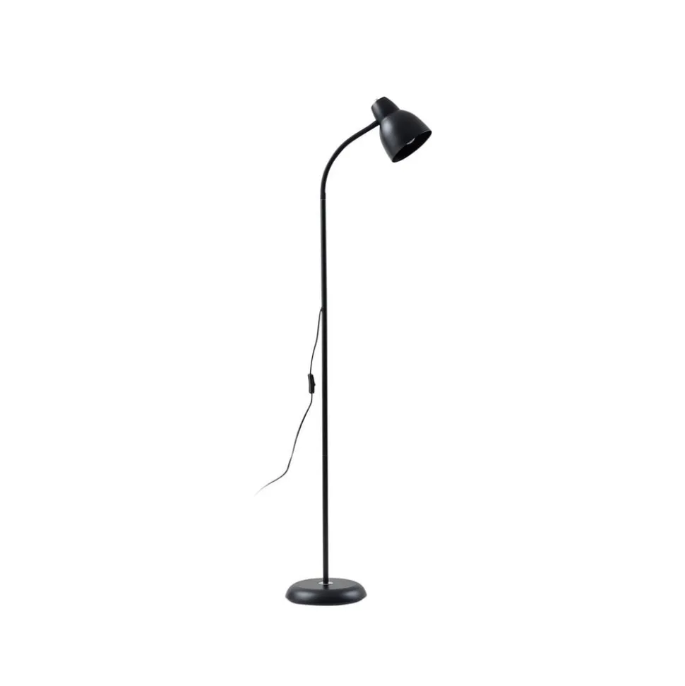 Vloerlamp Tebbi, zwart, metaal, hoogte 150 cm