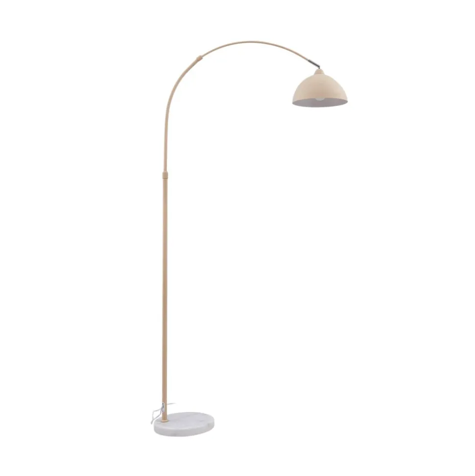 Vloerlamp Tonka, beige, metaal/marmer, 180 cm, E27