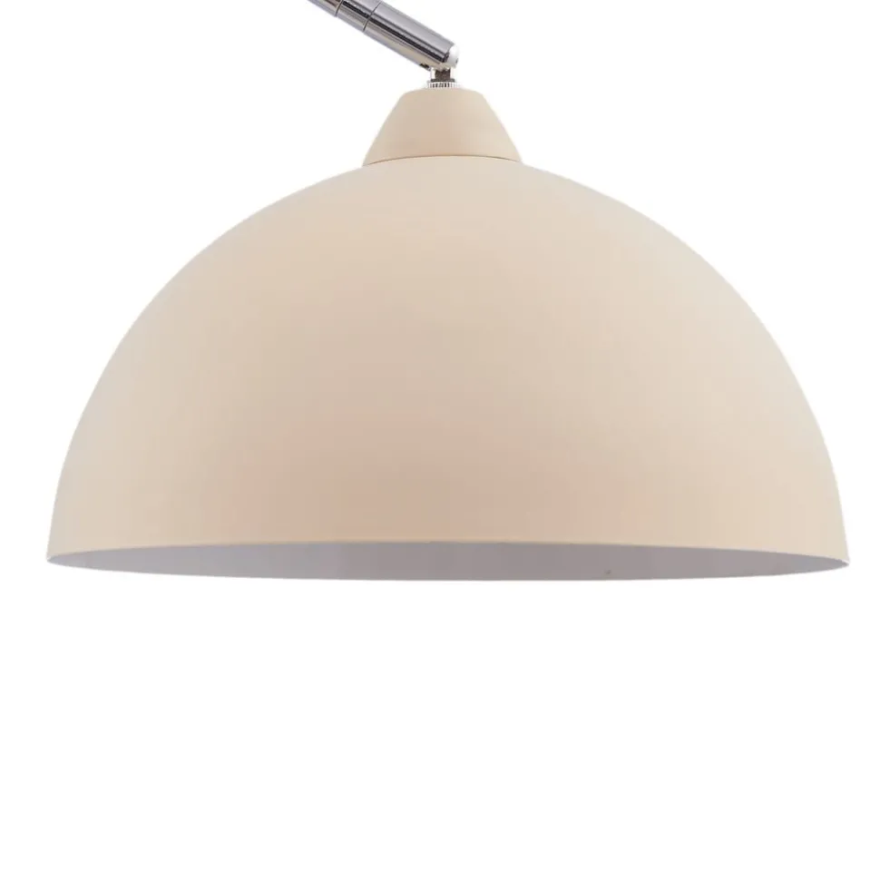 Vloerlamp Tonka, beige, metaal/marmer, 180 cm, E27