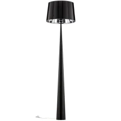 Vloerlamp Totem LS met chroom-finish, zwart