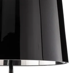 Vloerlamp Totem LS met chroom-finish, zwart