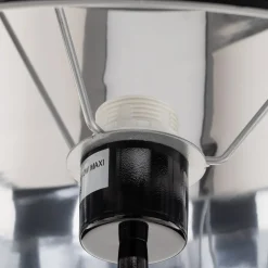 Vloerlamp Totem LS met chroom-finish, zwart