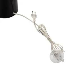 Vloerlamp Totem LS met chroom-finish, zwart