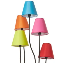 Vloerlamp van textiel Colori 5-lamps multicolor