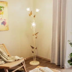 Vloerlamp Vanda in Florentijnse stijl, ivoor