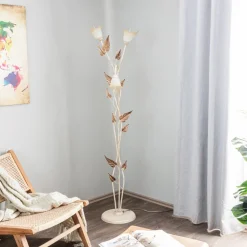 Vloerlamp Vanda in Florentijnse stijl, ivoor