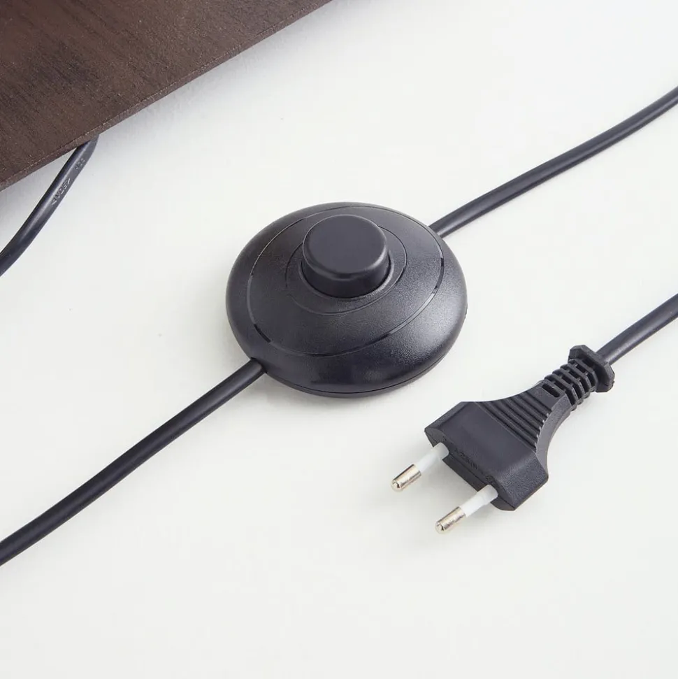 Vloerlamp Vera met stoffen kap en steendecor