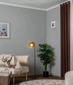 Vloerlamp Yildo 6906 Kantelbare kap zwart/koper