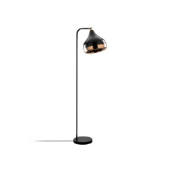 Vloerlamp Yildo 6906 Kantelbare kap zwart/koper