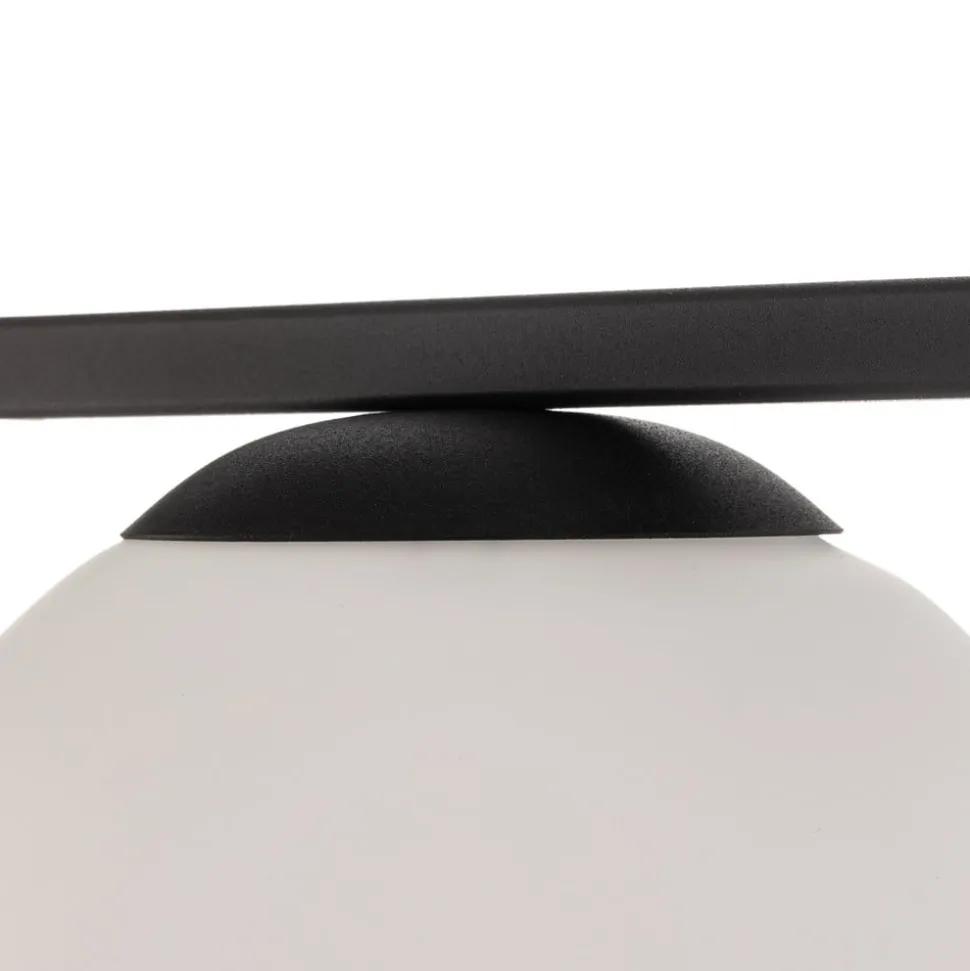 Vloerlamp Zac met bolvormige kap, zwart