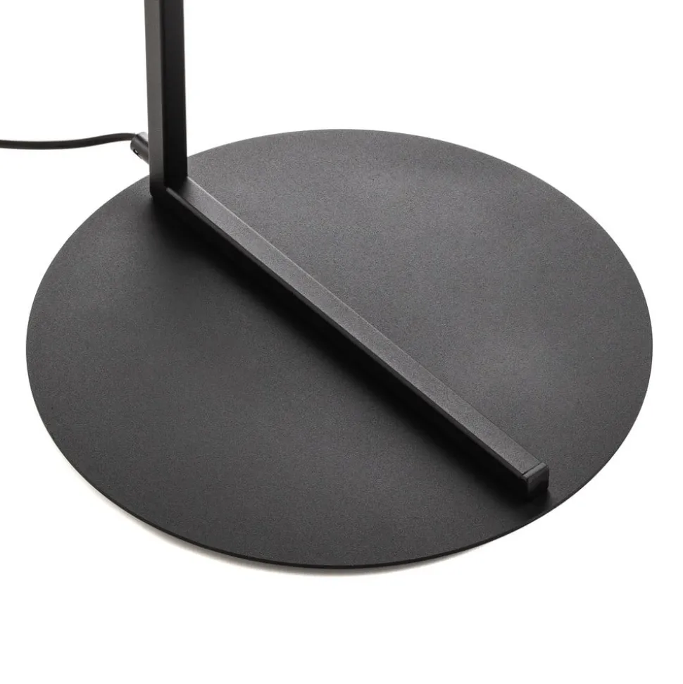 Vloerlamp Zac met bolvormige kap, zwart