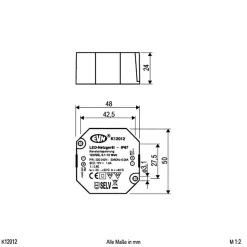 Voedingseenheid 12V/DC 0,1-12W, IP65, 220-240V/AC