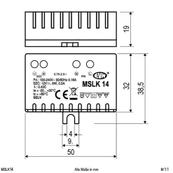 Voedingseenheid 12V/DC 0,1-6W, IP20, 100-240V/AC