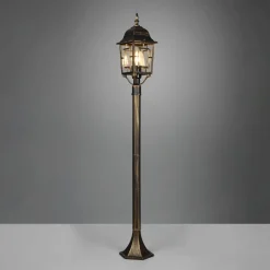 Volturno tuinpadverlichting, roestkleurig, hoogte 100 cm, aluminium