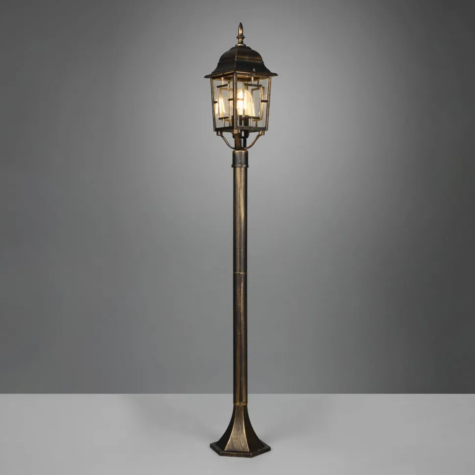 Volturno tuinpadverlichting, roestkleurig, hoogte 100 cm, aluminium