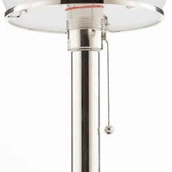 Wagenfeld-tafellamp met zwart gelakte voet