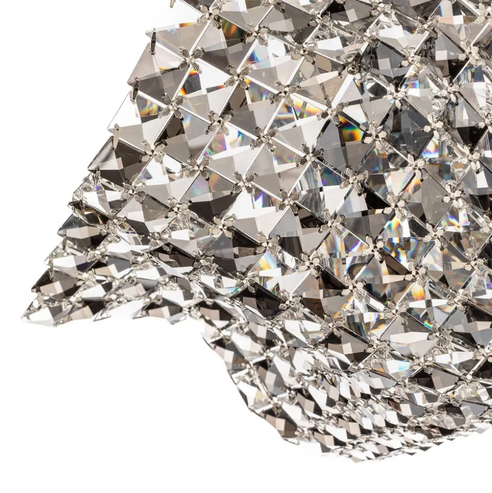 Wand- en plafondlamp Saten, kristal, 41 cm