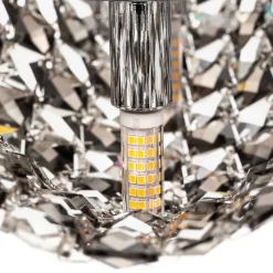 Wand- en plafondlamp Saten, kristal, 41 cm