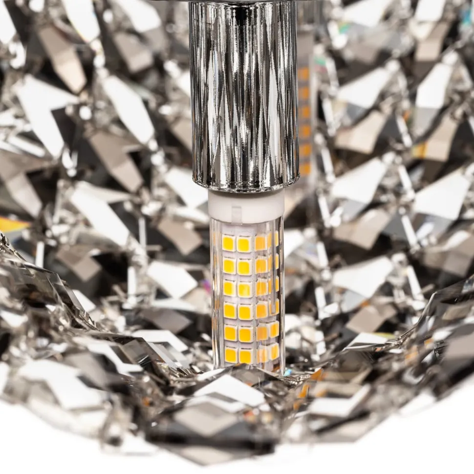 Wand- en plafondlamp Saten, kristal, 41 cm