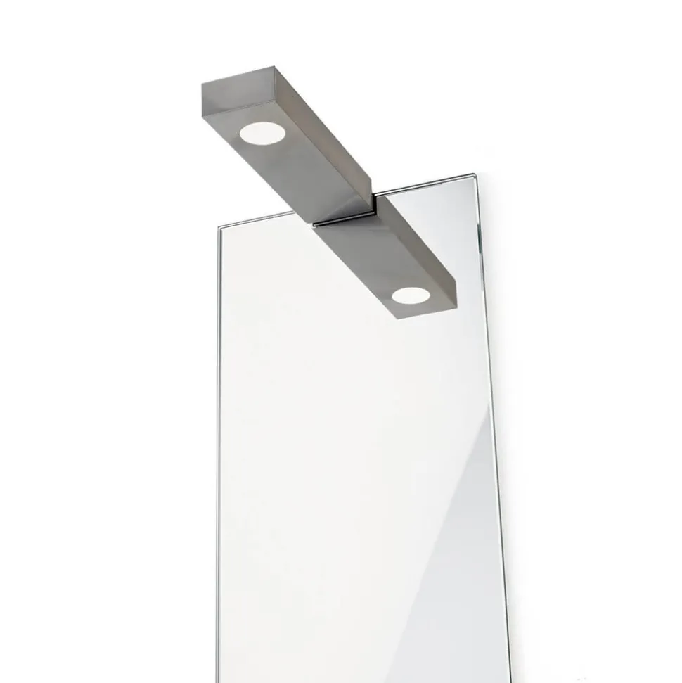 Wand- en spiegellamp Flat 2 LED, mat nikkel