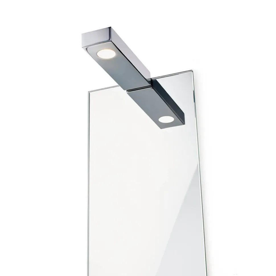 Wand- en spiegellamp Flat 2 LED, chroom