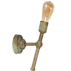 Wandfakkel 3105 van messing, schuin