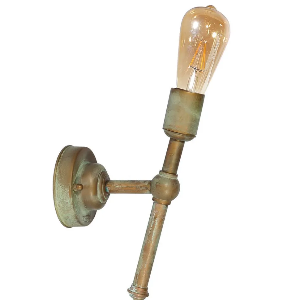 Wandfakkel 3105 van messing, schuin