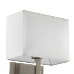 Wandlamp 6519 met LED leeslamp, satijnzilver