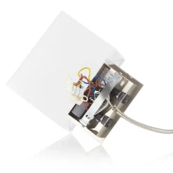 Wandlamp 6519 met LED leeslamp, satijnzilver