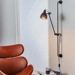 Wandlamp 997 met stekker, 1-lamp, zwart