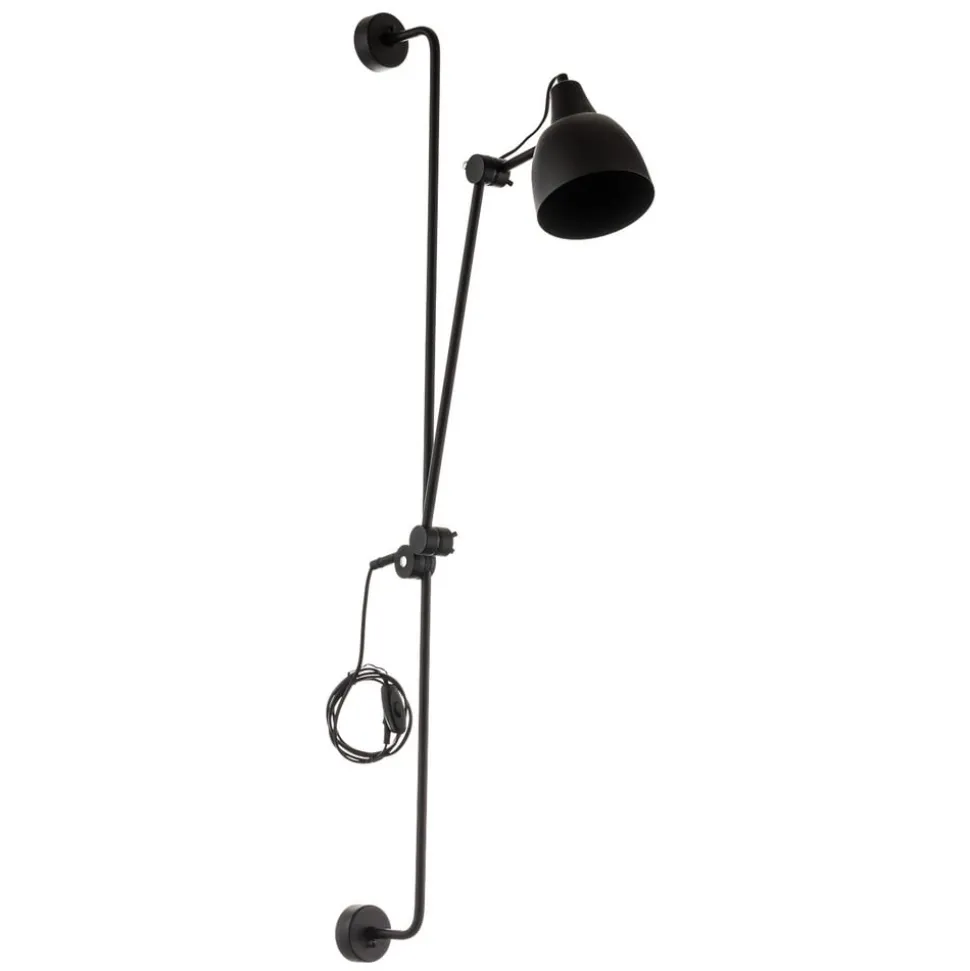 Wandlamp 997 met stekker, 1-lamp, zwart