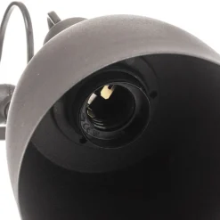 Wandlamp 1002 met stekker, 2-lamps, zwart