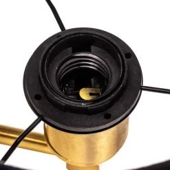 Wandlamp Adin, zwart/messing, 1-lamp